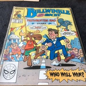 Marvel Comics Bullwinkle Rocky comic. Vintage May 1986. Ronald Reagan President